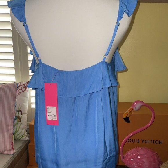 Lilly Pulitzer NWT Cailee Easy Fit Cami Top Blue Thistle $78 Size S - Picture 7 of 12